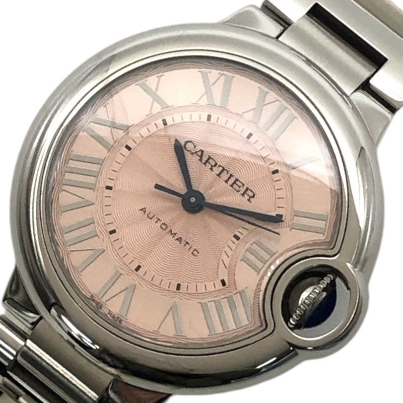 カルティエ Cartier バロン ブルー ドゥ カルティエ 33mm W6920100 ピンク SS 自動巻き レディース 腕時計