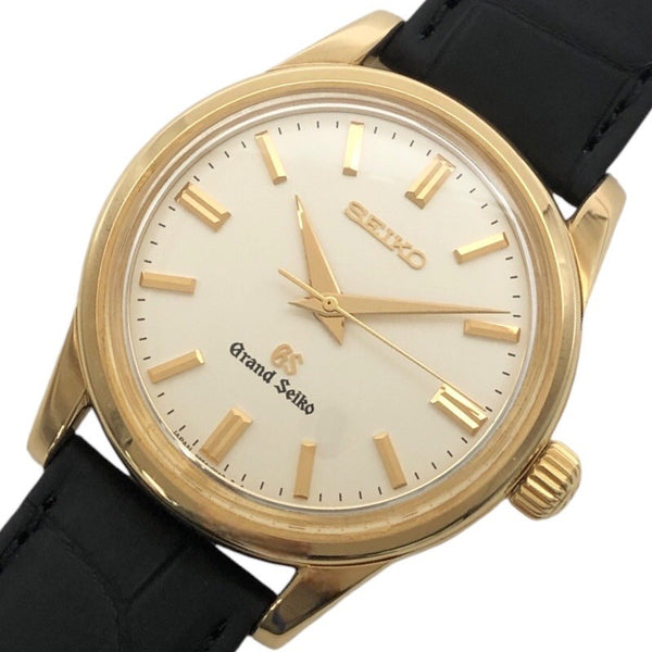 セイコー SEIKO 9Sメカニカル マスターショップ限定 SBGW008 シルバー K18YG/革ベルト 手巻き メンズ 腕時計