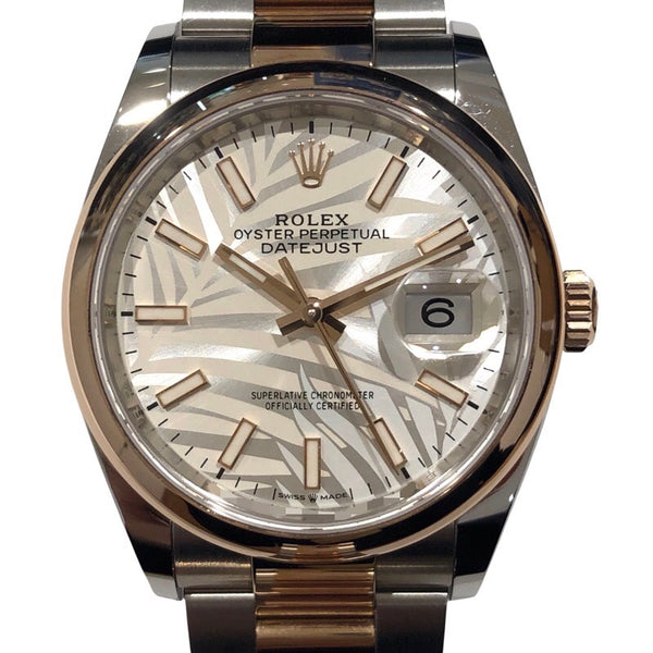 ロレックス ROLEX デイトジャスト36 パームモチーフ 126201 パームモチーフ K18PG/SS メンズ 腕時計