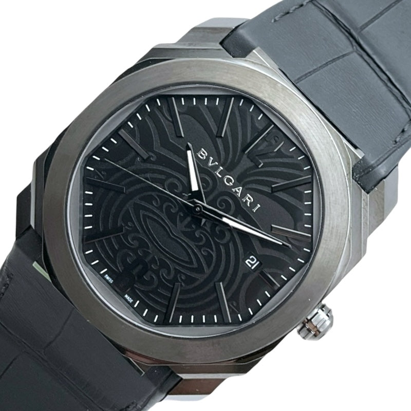 ブルガリ BVLGARI オクト オールブラックス記念限定モデル BGO41S BGO41BSBLD/AB ブラック ステンレススチール メンズ 腕時計
