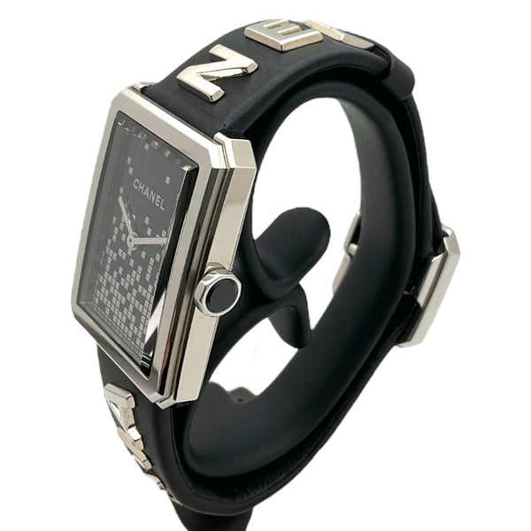 シャネル CHANEL ボーイフレンド ウォンテッドドゥシャネルブラックラッカー H7470 ブラック ステンレススチール レディース 腕時計