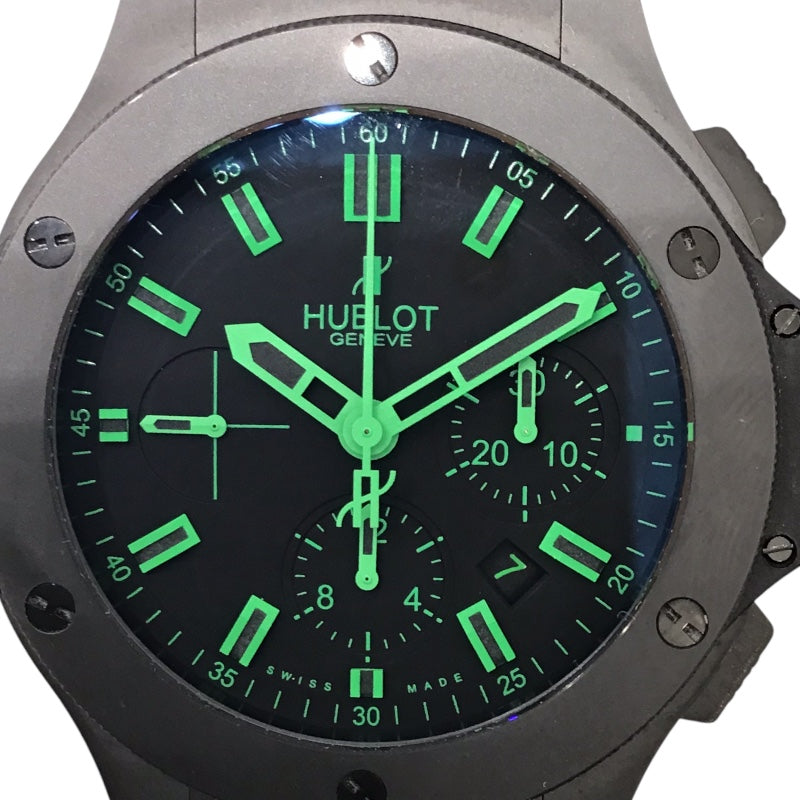 ウブロ HUBLOT ビッグバン オールブラック グリーン 世界500本限定 301.CI.1190.GR.ABG11 ブラック セラミック メンズ 腕時計