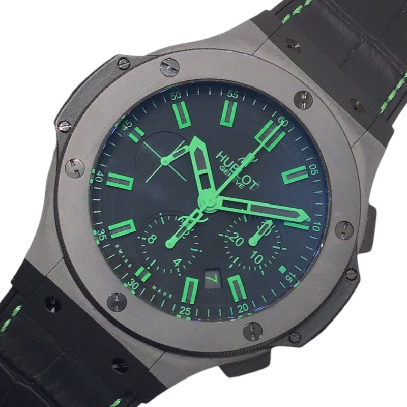 ウブロ HUBLOT ビッグバン オールブラック グリーン 世界500本限定 301.CI.1190.GR.ABG11 ブラック セラミック メンズ 腕時計