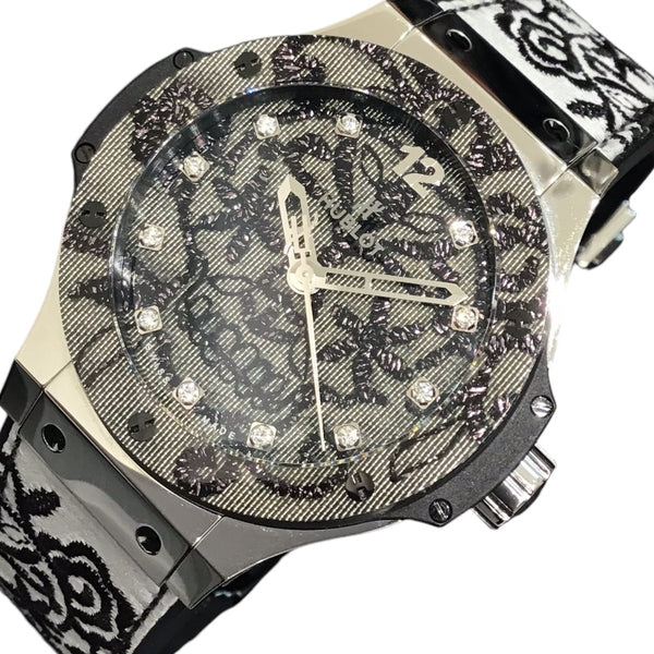 ウブロ HUBLOT ビッグバン ブロイダリー スチール 343.SS.6570.NR.BSK16 グレー チタン SS メンズ 腕時計