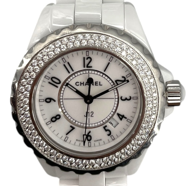 最新人気 シャネル CHANEL セラミック/SS ホワイト H0967 33MM J12 時計