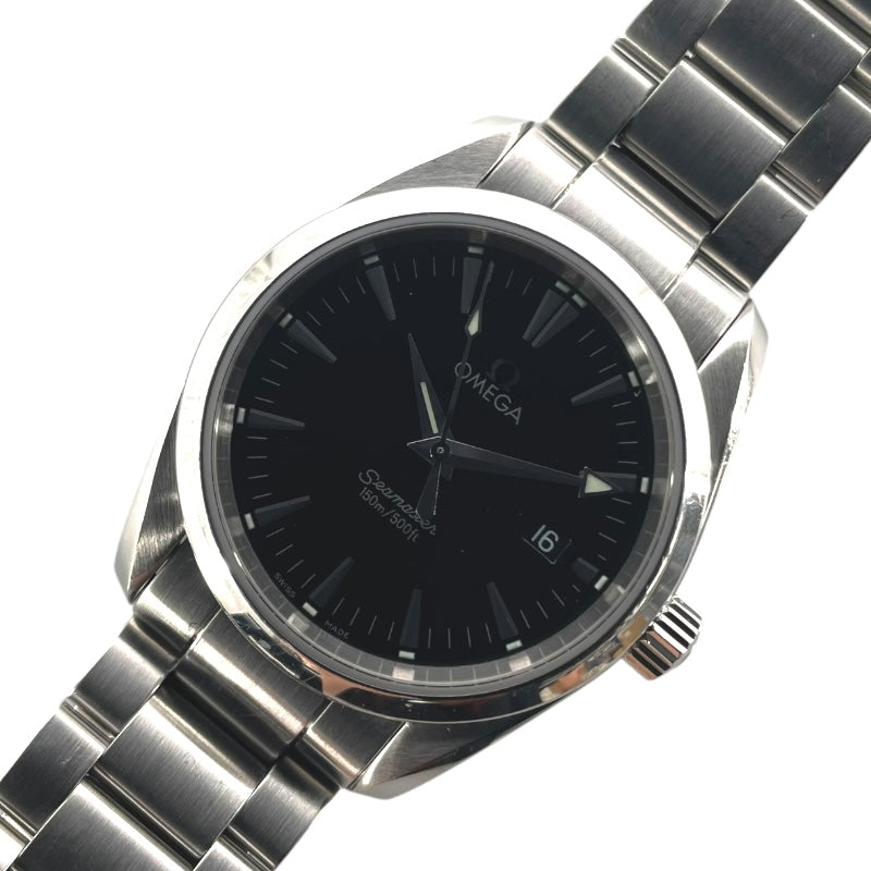 オメガ OMEGA シーマスター アクアテラ 150M 2518.50 ブラック SS クオーツ ユニセックス 腕時計