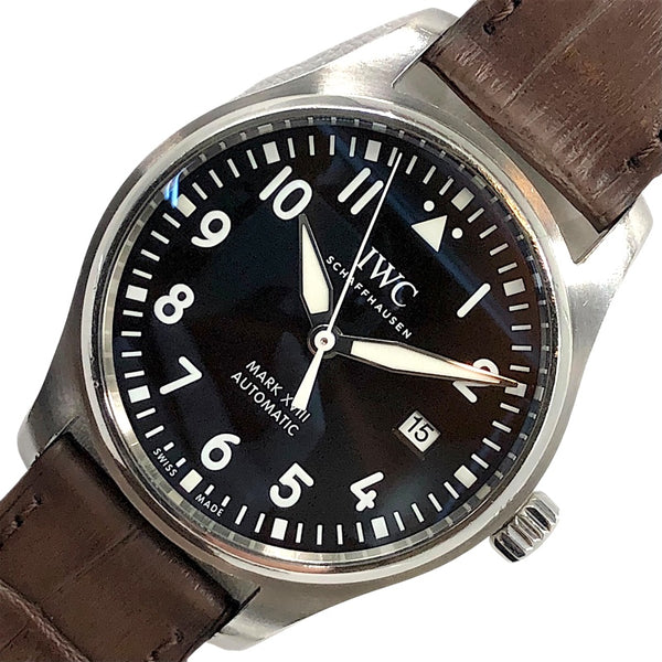 インターナショナルウォッチカンパニー IWC パイロットウォッチ マーク XVIII IW327003 シルバー×ブラウン ステンレス メンズ 腕時計