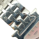 エルメス HERMES Hウォッチ HH1.210 ピンクシェル SS クオーツ レディース 腕時計