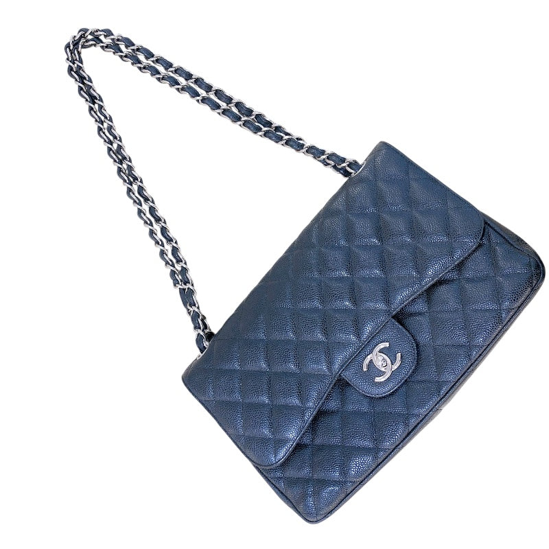 シャネル CHANEL マトラッセ30 A58600 ブラック シルバー金具 キャビアスキン レディース ショルダーバッグ