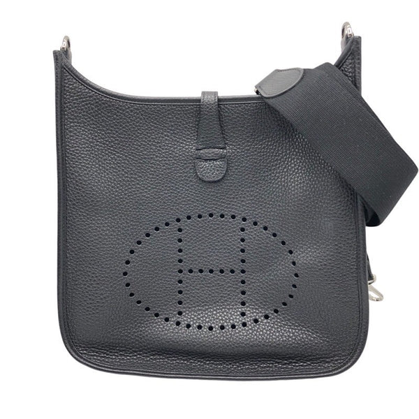 最も優遇の エルメス HERMES ブラック/シルバー金具 X刻 エヴリン3PM ブレスレット、バングル