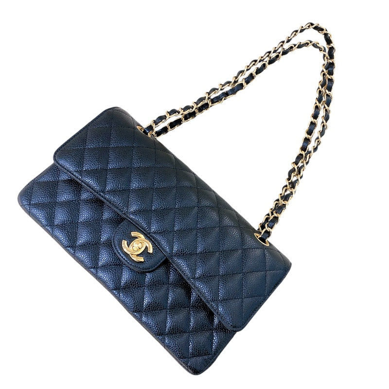 シャネル CHANEL マトラッセ25 A01112  ブラック ゴールド金具 キャビアスキン レディース ショルダーバッグ