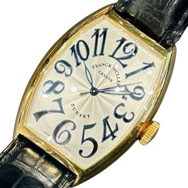 フランク・ミュラー FRANCK MULLER トノウカーベックス　サンセット 5850 SC K18YG/革ベルト メンズ 腕時計