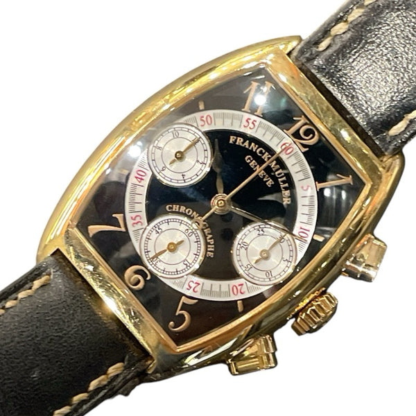 フランク・ミュラー FRANCK MULLER トノウカーベックス クロノグラフ 7502CC K18ピンクゴールド/革ベルト 自動巻き メンズ 腕時計