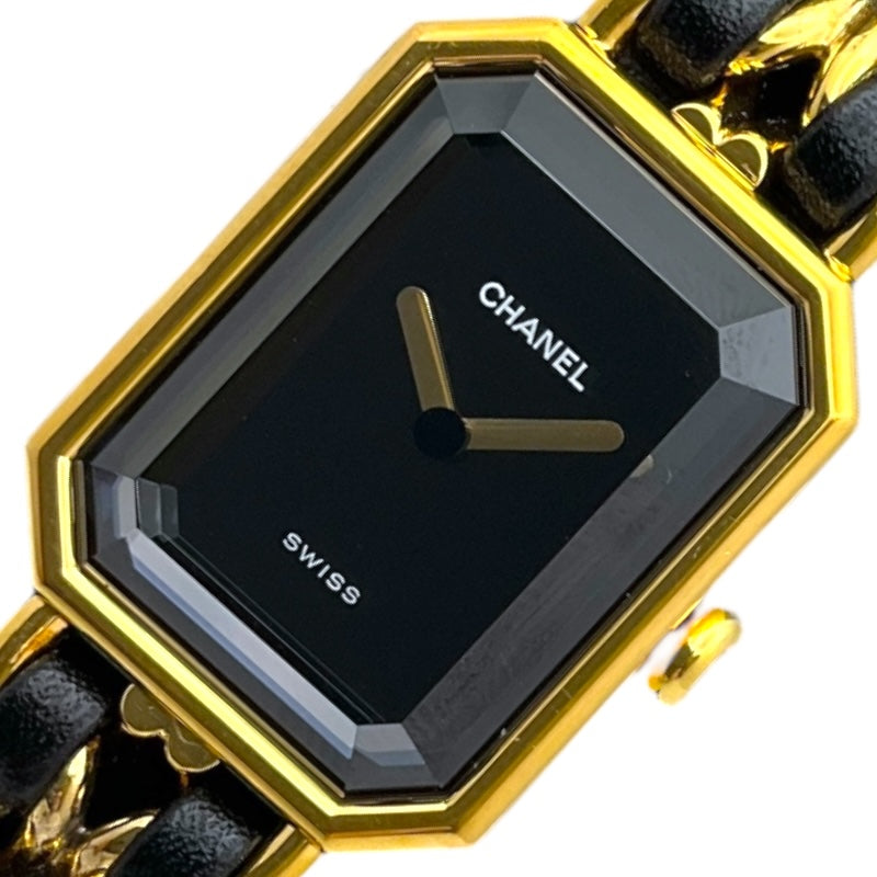 シャネル CHANEL プルミエール M H0001 ゴールド/ブラック GP レディース 腕時計