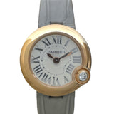 カルティエ Cartier バロン ブラン ドゥ カルティエ WGBL0004 K18PG/革ベルト クオーツ レディース 腕時計
