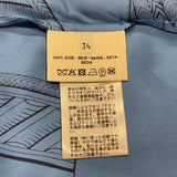 エルメス HERMES ツイルレーヌロングシルクワンピース ブルー シルク レディース ワンピース