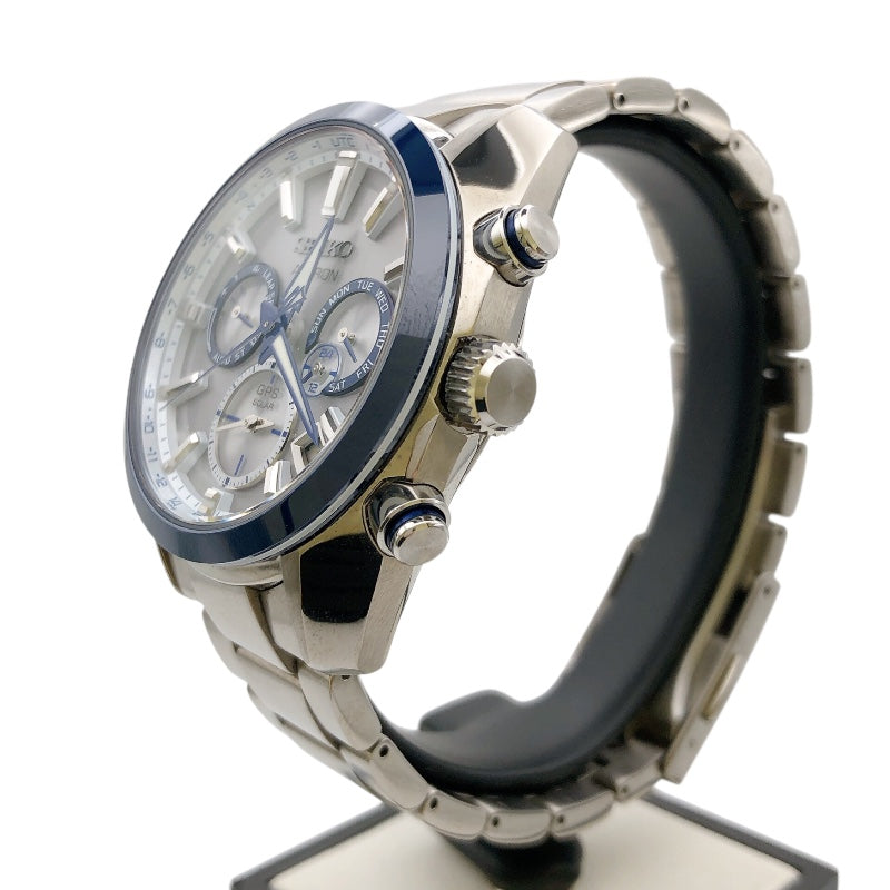 セイコー SEIKO アストロン セイコー創業140周年限定モデル SBXC093 シルバー/ブルー SS ソーラー メンズ 腕時計