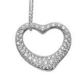 ティファニー TIFFANY＆CO オープンハートダイヤネックレス Pt950プラチナ ダイヤモンド ジュエリー