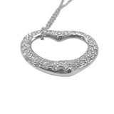 ティファニー TIFFANY＆CO オープンハートダイヤネックレス Pt950プラチナ ダイヤモンド ジュエリー