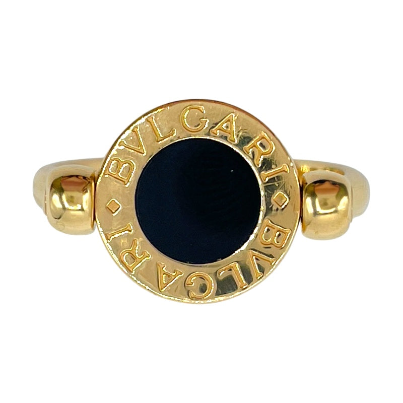 ブルガリ BVLGARI フリップリング K18イエローゴールド/オニキス/サンゴ ジュエリー