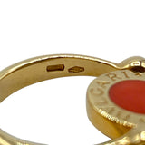 ブルガリ BVLGARI フリップリング K18イエローゴールド/オニキス/サンゴ ジュエリー