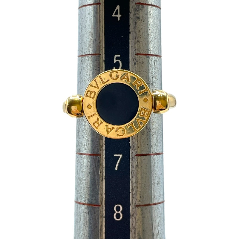 ブルガリ BVLGARI フリップリング K18イエローゴールド/オニキス/サンゴ ジュエリー