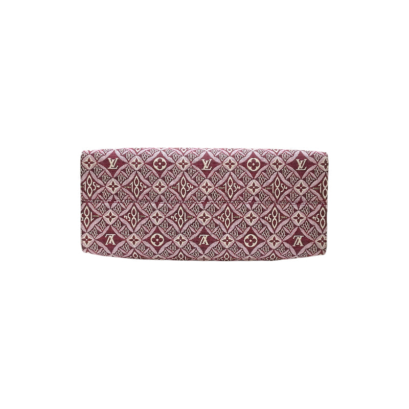 ルイ・ヴィトン LOUIS VUITTON オンザゴーGM SINCE1854 M57185 ボルドー モノグラム・ジャガード/レザー レディース ハンドバッグ