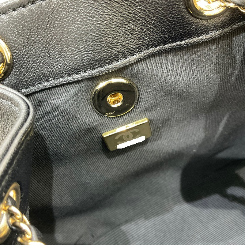 シャネル CHANEL マトラッセ チェーンバックパック AS2908 ブラック ゴールド金具 ラムスキン レディース