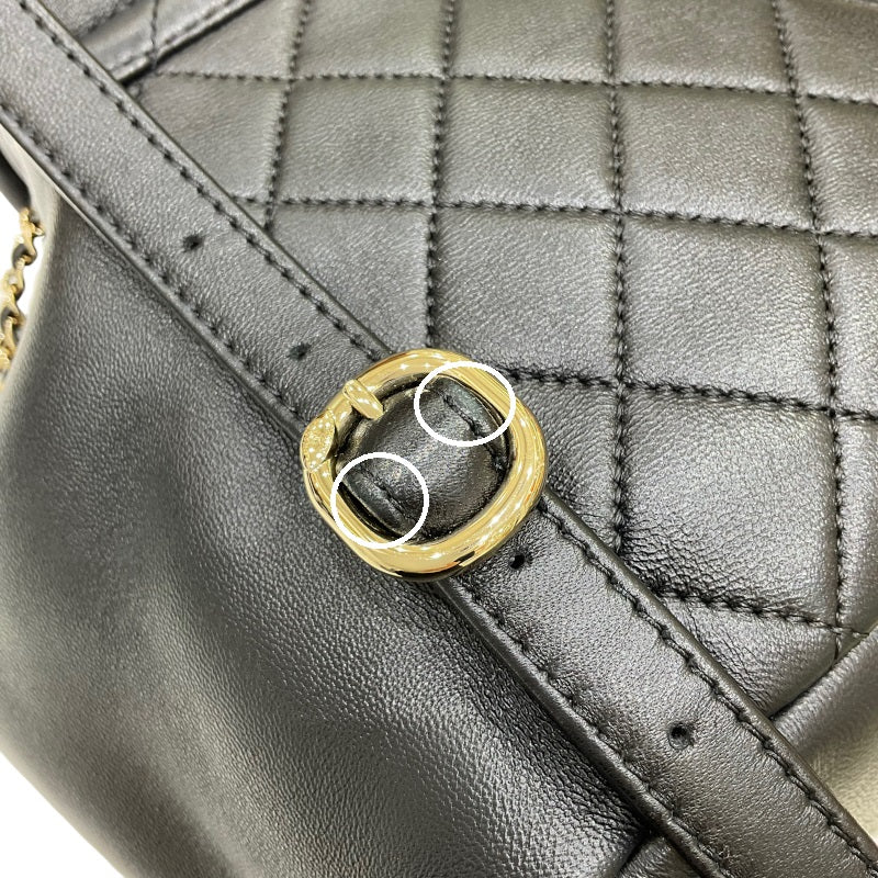 シャネル CHANEL マトラッセ チェーンバックパック AS2908 ブラック ゴールド金具 ラムスキン レディース