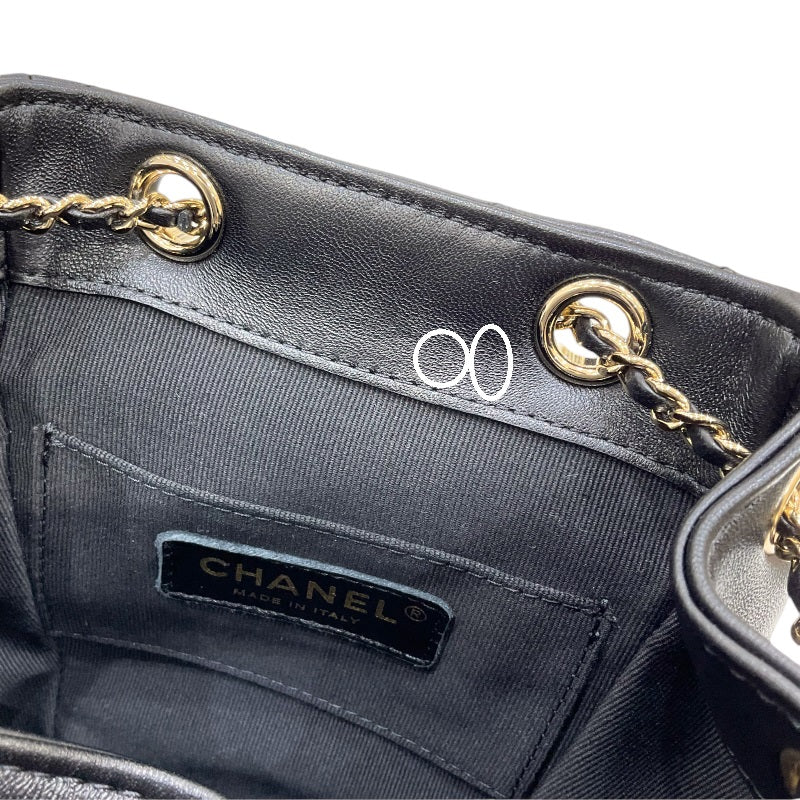 シャネル CHANEL マトラッセ チェーンバックパック AS2908 ブラック ゴールド金具 ラムスキン レディース