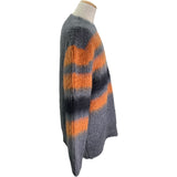 バーバリー BURBERRY モヘアルーズフィットボーダーニットセーター 8037217 グレー モヘア メンズ セーター