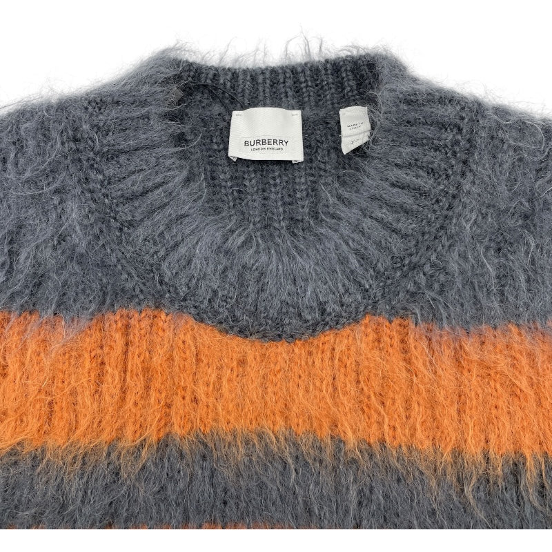 バーバリーニット バーバリー BURBERRY モヘアルーズフィットボーダーニットセーター