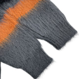 バーバリー BURBERRY モヘアルーズフィットボーダーニットセーター 8037217 グレー モヘア メンズ セーター