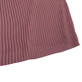 エルメス HERMES レザー切替プリーツスカート ボルドー ポリエステル レディース スカート