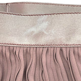 エルメス HERMES レザー切替プリーツスカート ボルドー ポリエステル レディース スカート