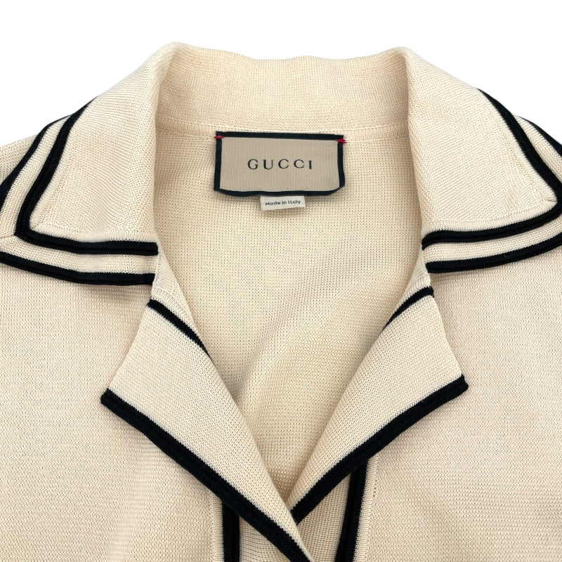 グッチ GUCCI シルク混シャツワンピース 665357 アイボリー コットン レディース ワンピース