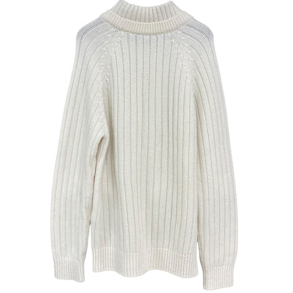 クリスチャン・ディオール Christian Dior カシミヤ混レイヤードネックニットセーター 143M635AT275 ホワイト ウール メンズ ニット