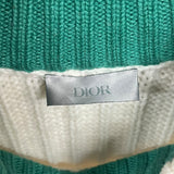 クリスチャン・ディオール Christian Dior カシミヤ混レイヤードネックニットセーター 143M635AT275 ホワイト ウール メンズ ニット