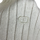 クリスチャン・ディオール Christian Dior カシミヤ混レイヤードネックニットセーター 143M635AT275 ホワイト ウール メンズ ニット