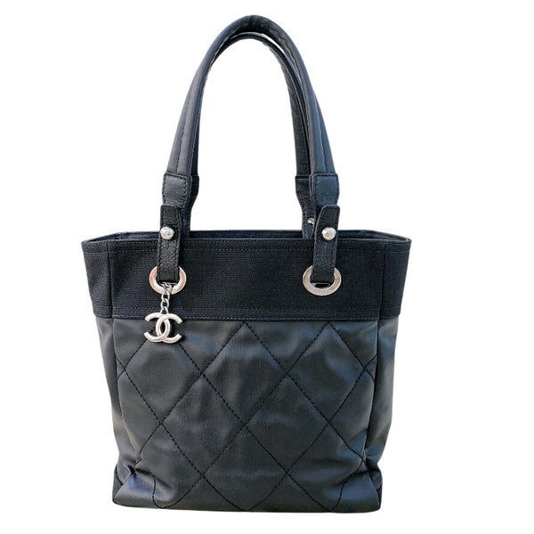 シャネル CHANEL パリビアリッツPM A34208 ブラック PVC レディース ハンドバッグ