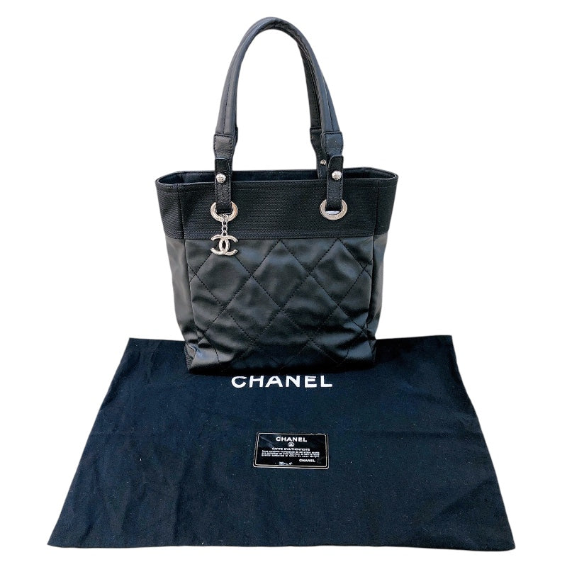 シャネル CHANEL パリビアリッツPM A34208 ブラック PVC レディース ハンドバッグ