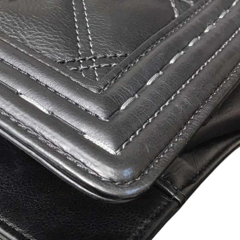 シャネル CHANEL ボーイシャネルトートバッグ 21番台 ブラック×ゴールド金具 カーフ ユニセックス トートバッグ