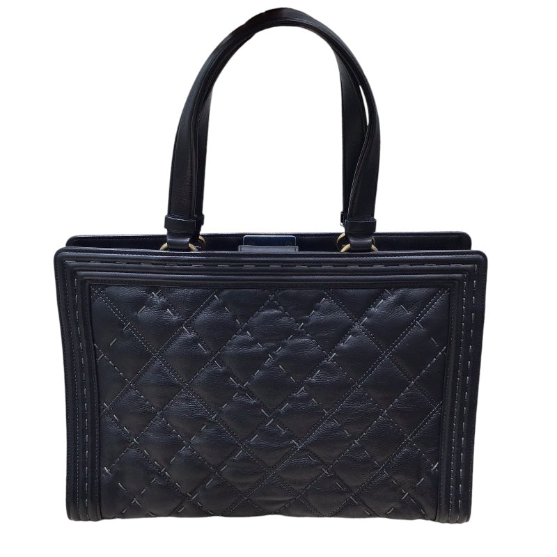 シャネル CHANEL ボーイシャネルトートバッグ 21番台 ブラック