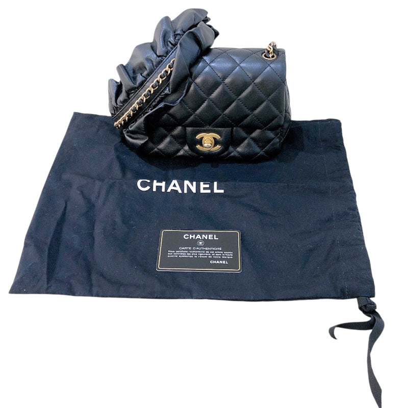 シャネル CHANEL ミニマトラッセ　フリルショルダー AS1737 ラム/GD金具 レディース ショルダーバッグ