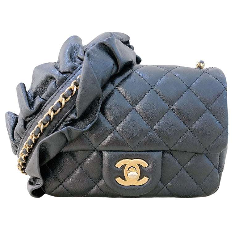 シャネル CHANEL ミニマトラッセ　フリルショルダー AS1737 ラム/GD金具 レディース ショルダーバッグ