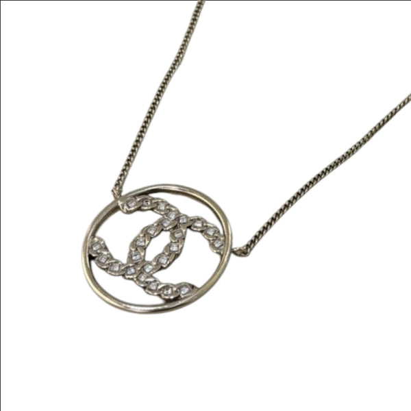 シャネル CHANEL ココマーク サークルネックレス ゴールド金具 メタル・ストラス アクセサリー