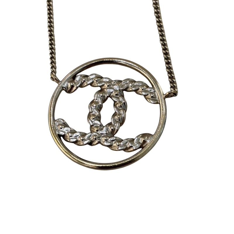 シャネル CHANEL ココマーク サークルネックレス ゴールド金具 メタル・ストラス アクセサリー