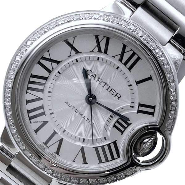 カルティエ Cartier バロンブルードゥカルティエ WABB0016 シルバー SS レディース 腕時計