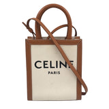 セリーヌ CELINE ミニパーティカルカバ 193302 ナチュラル×タン キャンバス・カーフ レディース ハンドバッグ