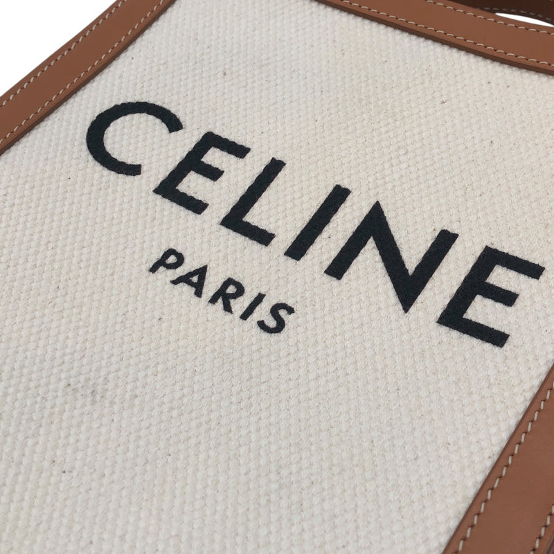 セリーヌ CELINE ミニパーティカルカバ 193302 ナチュラル×タン キャンバス・カーフ レディース ハンドバッグ